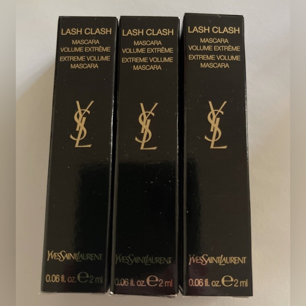YSL Yves Saint Laurent Lash Clash Mascara Volume Extreme Travel 0.06 oz set x 3